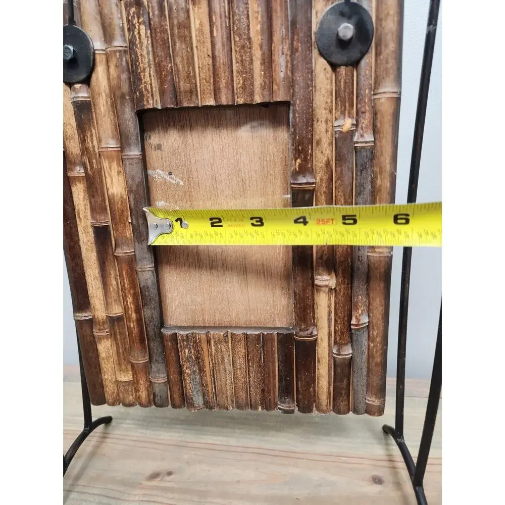 Rustic Farmhouse Bamboo Nautical Picture Frame Stand 4